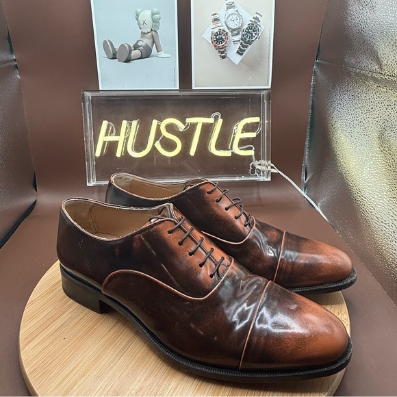 Scarosso Lorenzo lace-up Oxford shoes Made In Italy Size 43